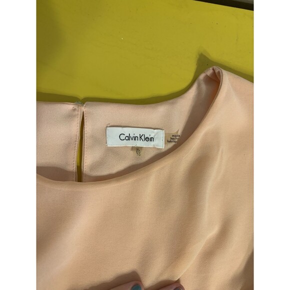 Calvin Klein XL Pink Sleeveless Top with Sheer Cover Flowy Beachy Fairy - Picture 4 of 5